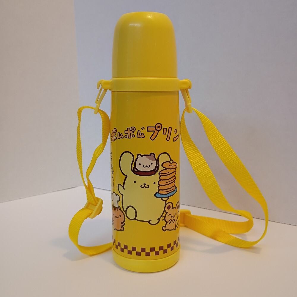 Sanrio Pompompurin Yellow Stainless Water Bottle One-Touch From JAPAN 2000